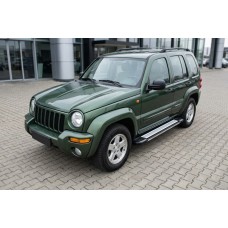 Бокові пороги Rainbow (2 шт., Алюміній) для Jeep Cherokee/Liberty 2002-2007 рр