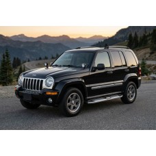 Бокові пороги Mevsim Grey (2 шт., Алюміній) для Jeep Cherokee/Liberty 2002-2007 рр