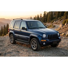Боковые Подножки Allmond Black (2 шт., Алюминий) для Jeep Cherokee/Liberty 2002-2007 гг
