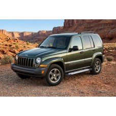 Бокові пороги Allmond Grey (2 шт., Алюміній) для Jeep Cherokee/Liberty 2002-2007 рр