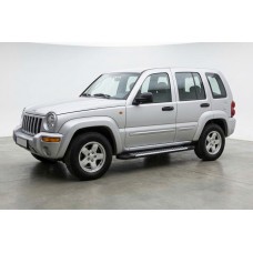 Бокові пороги Line (2 шт., Алюміній) для Jeep Cherokee/Liberty 2002-2007 рр
