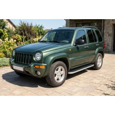 Бокові пороги Tayga Grey (2 шт., Алюміній) для Jeep Cherokee/Liberty 2002-2007 рр