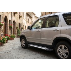 Бокові пороги Line (2 шт., Алюміній) для Honda CRV 2001-2006 рр