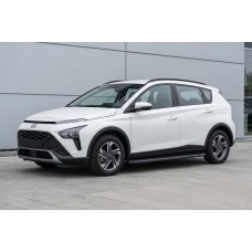 Бокові пороги Bosphore Black (2 шт., Алюміній) для Hyundai Bayon 2021- рр