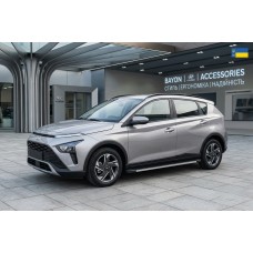 Боковые Подножки Maya V1 (2 шт., Алюминий) для Hyundai Bayon 2021- гг