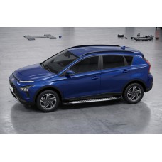 Бокові пороги Line (2 шт., Алюміній) для Hyundai Bayon 2021- рр