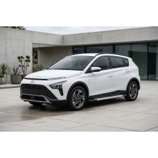 Бокові пороги Vision New Grey (2 шт., Алюміній) для Hyundai Bayon 2021- рр
