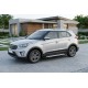 Боковые пороги Allmond Grey (2 шт., алюминий) для Hyundai Creta 2014-2020 гг