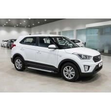 Бокові пороги Line (2 шт., Алюміній) для Hyundai Creta 2014-2020 рр