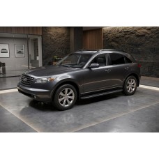 Бокові пороги Bosphore Black (2 шт., Алюміній) для Infiniti FX 2003-2008 рр