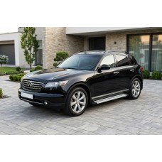 Бокові пороги Maya V2 (2 шт., Алюміній) для Infiniti FX 2003-2008 рр