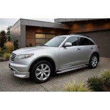 Бокові пороги Maydos V2 (2 шт., Алюміній) для Infiniti FX 2003-2008 рр
