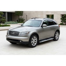Бокові пороги Mevsim Grey (2 шт., Алюміній) для Infiniti FX 2003-2008 рр