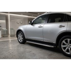 Бокові пороги BlackLine (2 шт., Алюміній) для Infiniti FX 2003-2008 рр