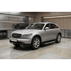 Бокові пороги RedLine (2 шт., Алюміній) для Infiniti FX 2003-2008 рр