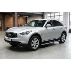 Бокові пороги Tayga Grey (2 шт., Алюміній) для Infiniti FX 2003-2008 рр