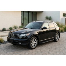 Бокові пороги Tayga Black (2 шт., Алюміній) для Infiniti FX 2003-2008 рр