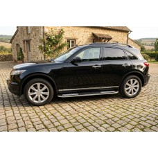 Боковые Подножки Tayga V2 (2 шт., Алюминий) для Infiniti FX 2003-2008 гг