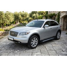 Бокові пороги Vision New Black (2 шт., Алюміній) для Infiniti FX 2003-2008 рр