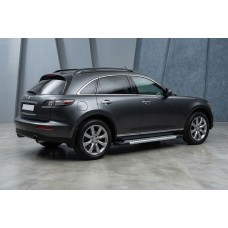 Бокові пороги Vision New Grey (2 шт., Алюміній) для Infiniti FX 2003-2008 рр
