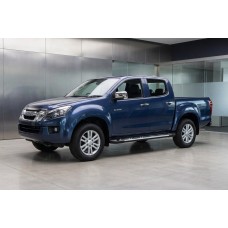 Бокові пороги Sunrise (2 шт., Алюміній) для Isuzu D-Max 2011-2019 рр