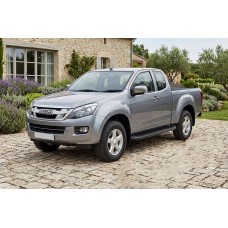 Бокові пороги Tayga Black (2 шт., Алюміній) для Isuzu D-Max 2011-2019 рр