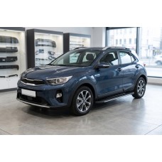 Бокові пороги Bosphorus Grey (2 шт., Алюміній) для Kia Stonic 2017- рр