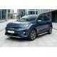 Боковые пороги Allmond Grey (2 шт., алюминий) для Kia Stonic 2017- гг