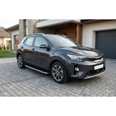 Бокові пороги BlackLine (2 шт., Алюміній) для Kia Stonic 2017- рр