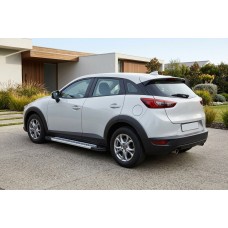 Бокові пороги Vision New Grey (2 шт., Алюміній) для Mazda CX-3 2015- рр