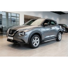 Бокові пороги Allmond Grey (2 шт., Алюміній) для Nissan Juke 2020- рр