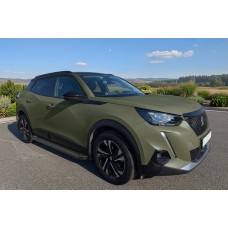 Боковые Подножки Allmond Black (2 шт., Алюминий) для Peugeot 2008 2019- гг