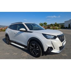 Бокові пороги Allmond Grey (2 шт., Алюміній) для Peugeot 2008 2019- рр