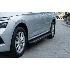 Бокові пороги Bosphore Black (2 шт., Алюміній) для Skoda Kamiq 2019- рр
