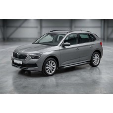 Бокові пороги Vision New Black (2 шт., Алюміній) для Skoda Kamiq 2019- рр