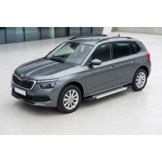 Боковые Подножки Vision New Grey (2 шт., Алюминий) для Skoda Kamiq 2019- гг
