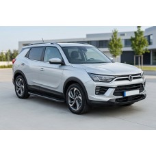 Боковые Подножки Bosphore Black (2 шт., Алюминий) для SsangYong Korando 2019- гг