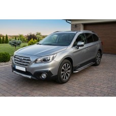 Бокові пороги Maydos V2 (2 шт., Алюміній) для Subaru Outback 2014-2019 рр