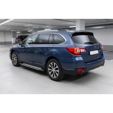 Бокові пороги Rainbow (2 шт., Алюміній) для Subaru Outback 2014-2019 рр