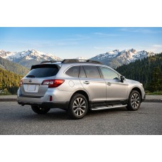 Бокові пороги Mevsim Grey (2 шт., Алюміній) для Subaru Outback 2014-2019 рр
