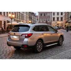 Бокові пороги Line (2 шт., Алюміній) для Subaru Outback 2014-2019 рр