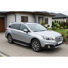 Бокові пороги RedLine (2 шт., Алюміній) для Subaru Outback 2014-2019 рр