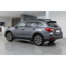 Бокові пороги Vision New Black (2 шт., Алюміній) для Subaru Outback 2014-2019 рр
