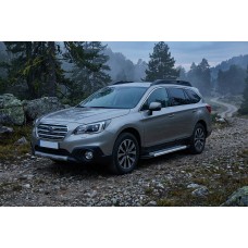 Бокові пороги Vision New Grey (2 шт., Алюміній) для Subaru Outback 2014-2019 рр