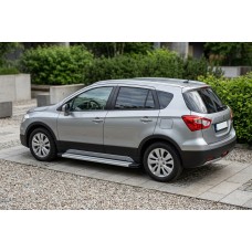 Боковые Подножки Maya V2 (2 шт., Алюминий) для Suzuki SX4 S-Cross 2013-2016 гг