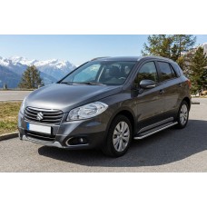 Боковые Подножки Maydos V2 (2 шт., Алюминий и Нержавейка) для Suzuki SX4 S-Cross 2013-2016 гг