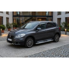 Боковые Подножки Mevsim Grey (2 шт., Алюминий) для Suzuki SX4 S-Cross 2013-2016 гг