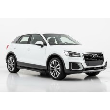 Бокові пороги Allmond Black (2 шт., Алюміній) для Ауди Q2 2016- рр