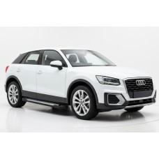 Бокові пороги Allmond Grey (2 шт., Алюміній) для Ауди Q2 2016- рр