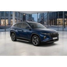 Бокові пороги Maya V1 (2 шт., Алюміній) для Hyundai Tucson NX4 2021- рр
